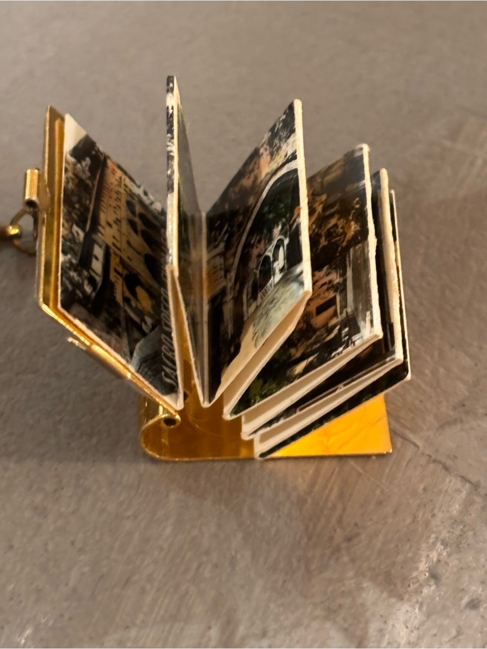 Vintage souvenir, memory book keychain